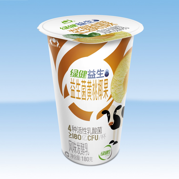 益生菌黄桃椰果风味发酵乳